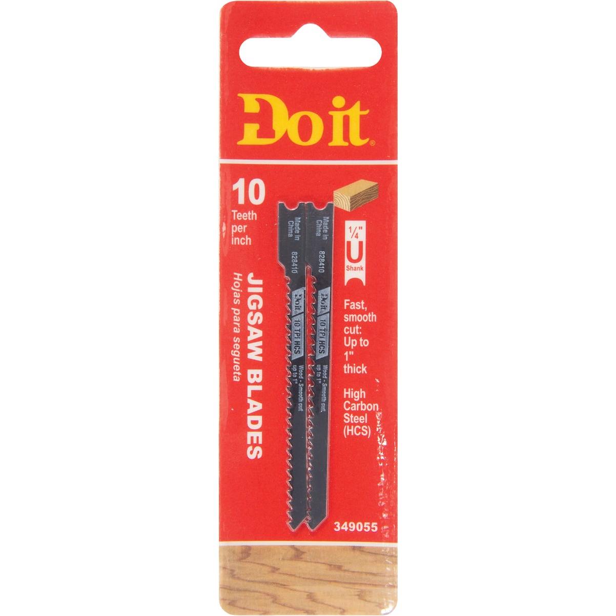 Do it Best 3 In. x 10 TPI U-Shank HCS Jig Saw Blade for Wood (2-Pack)