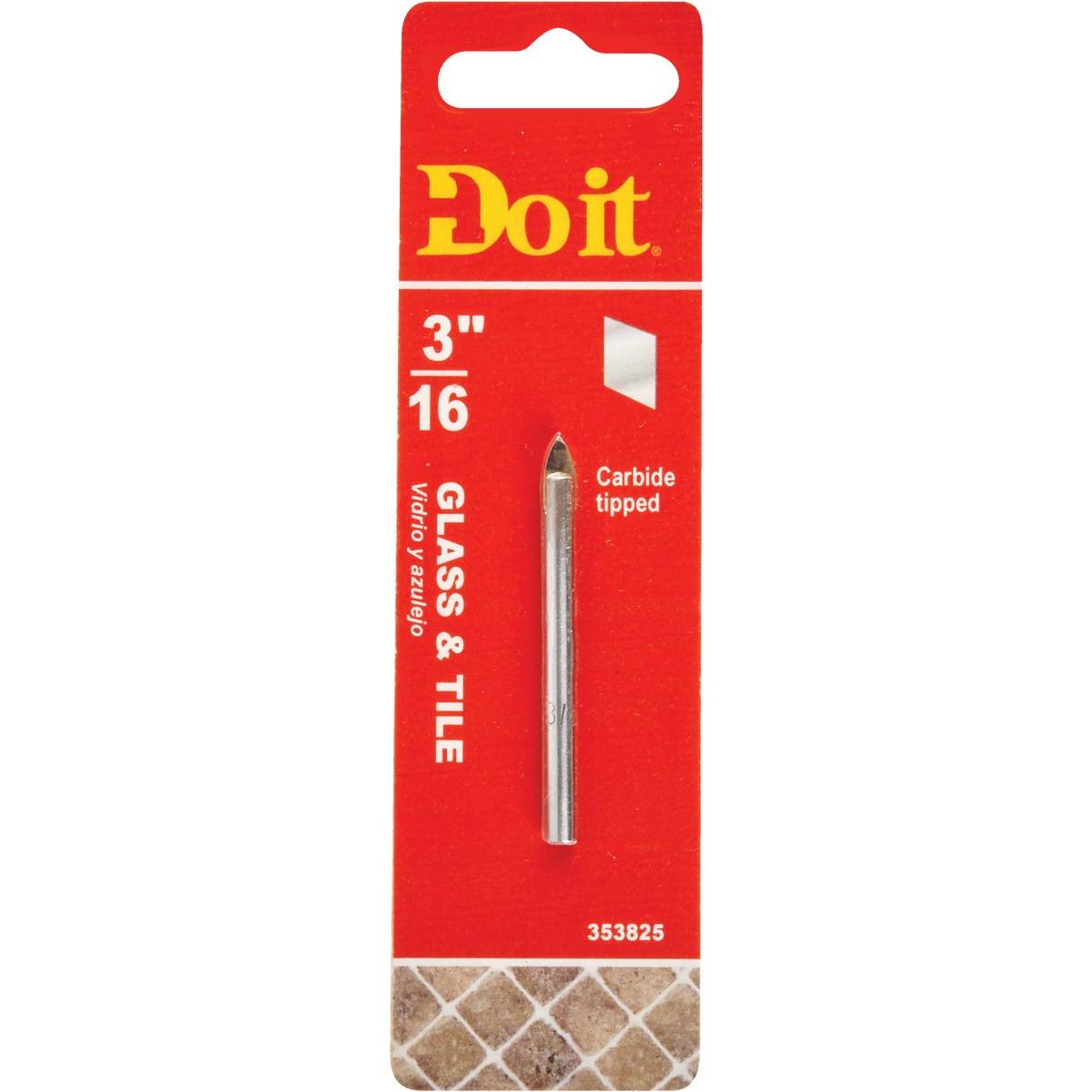 Do it Best 3/16 In. x 2-1/4 In. Carbide Glass & Tile Drill Bit