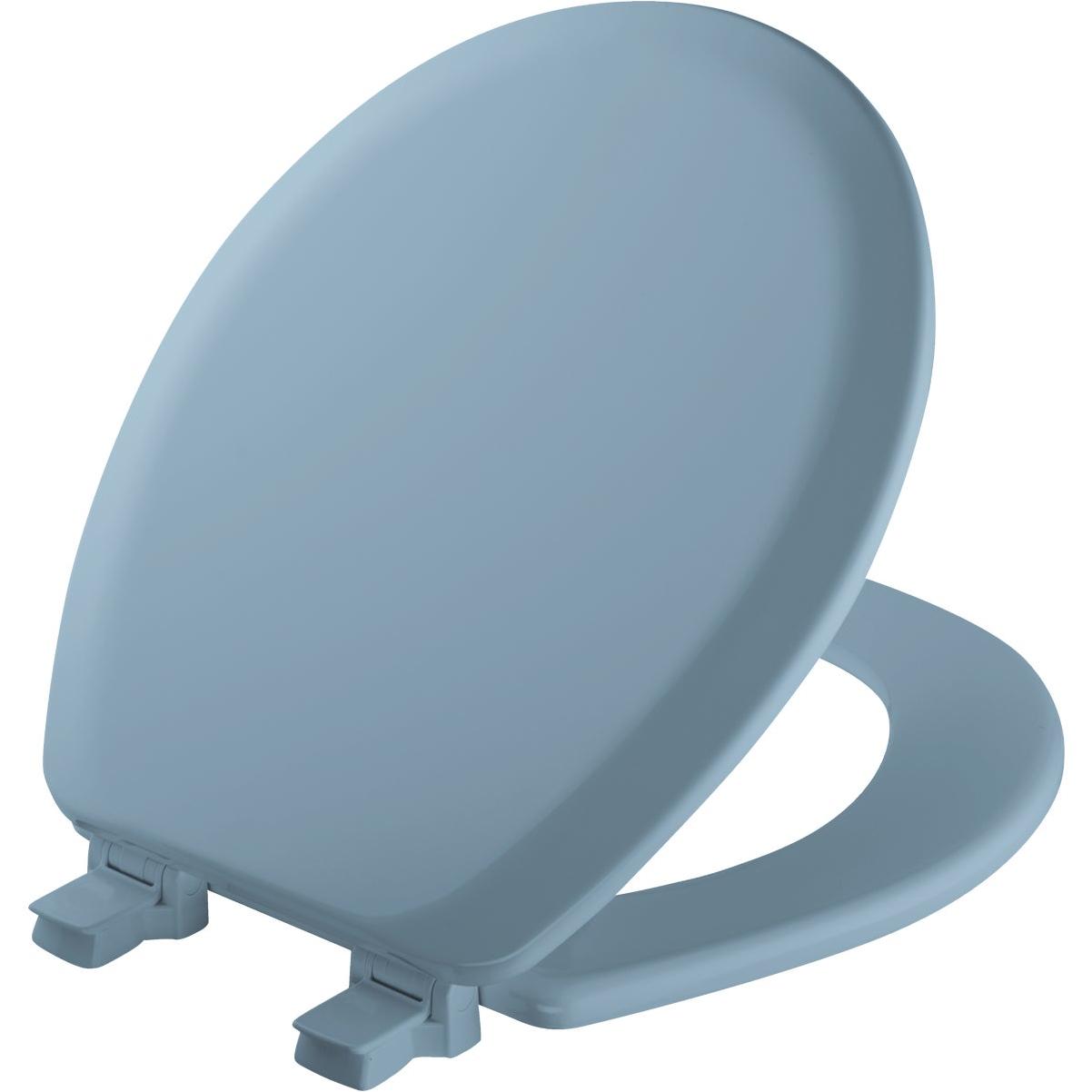 Bemis Mayfair Advantage Round Closed Front Blue Wood Toilet Seat