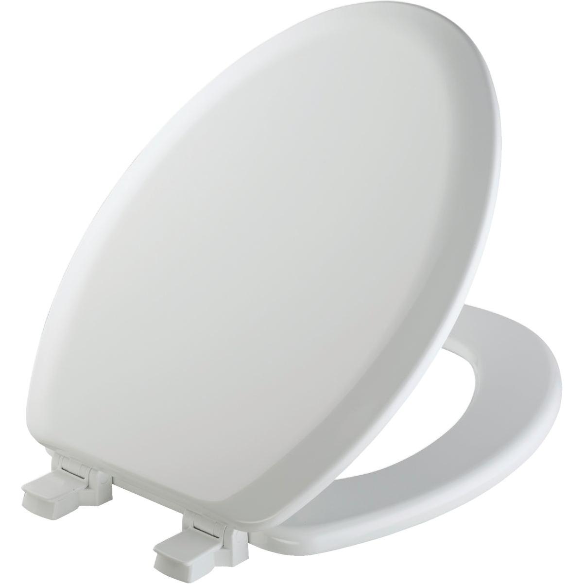 Bemis Mayfair Elongated Closed Front White Wood Toilet Seat