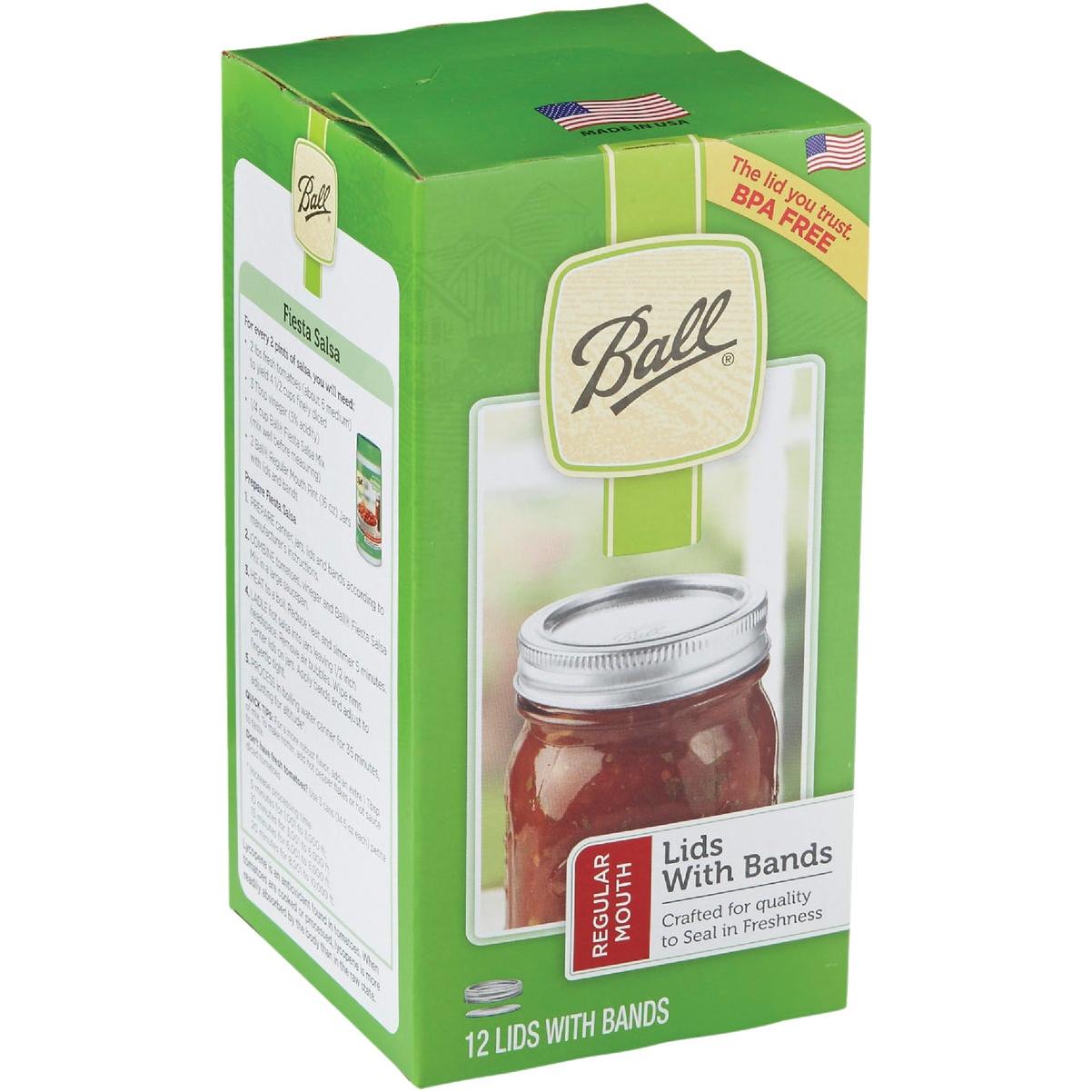 Ball Regular Mouth Canning Lid with Band - EACH