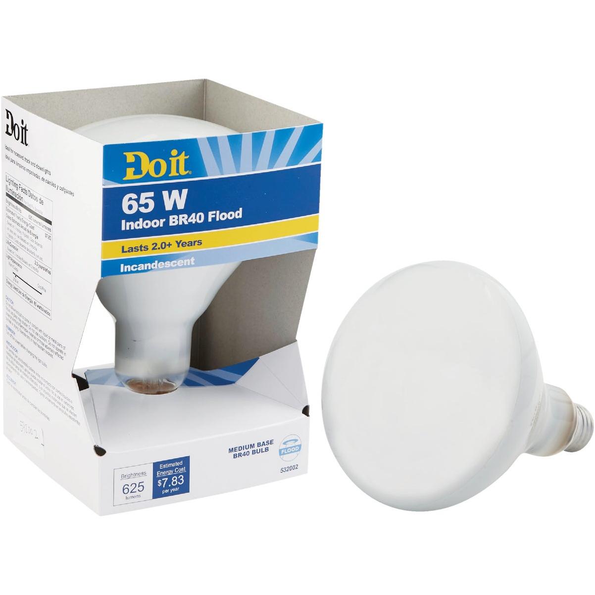 Do it 65W Frosted BR40 Reflector Incandescent Floodlight Light Bulb 