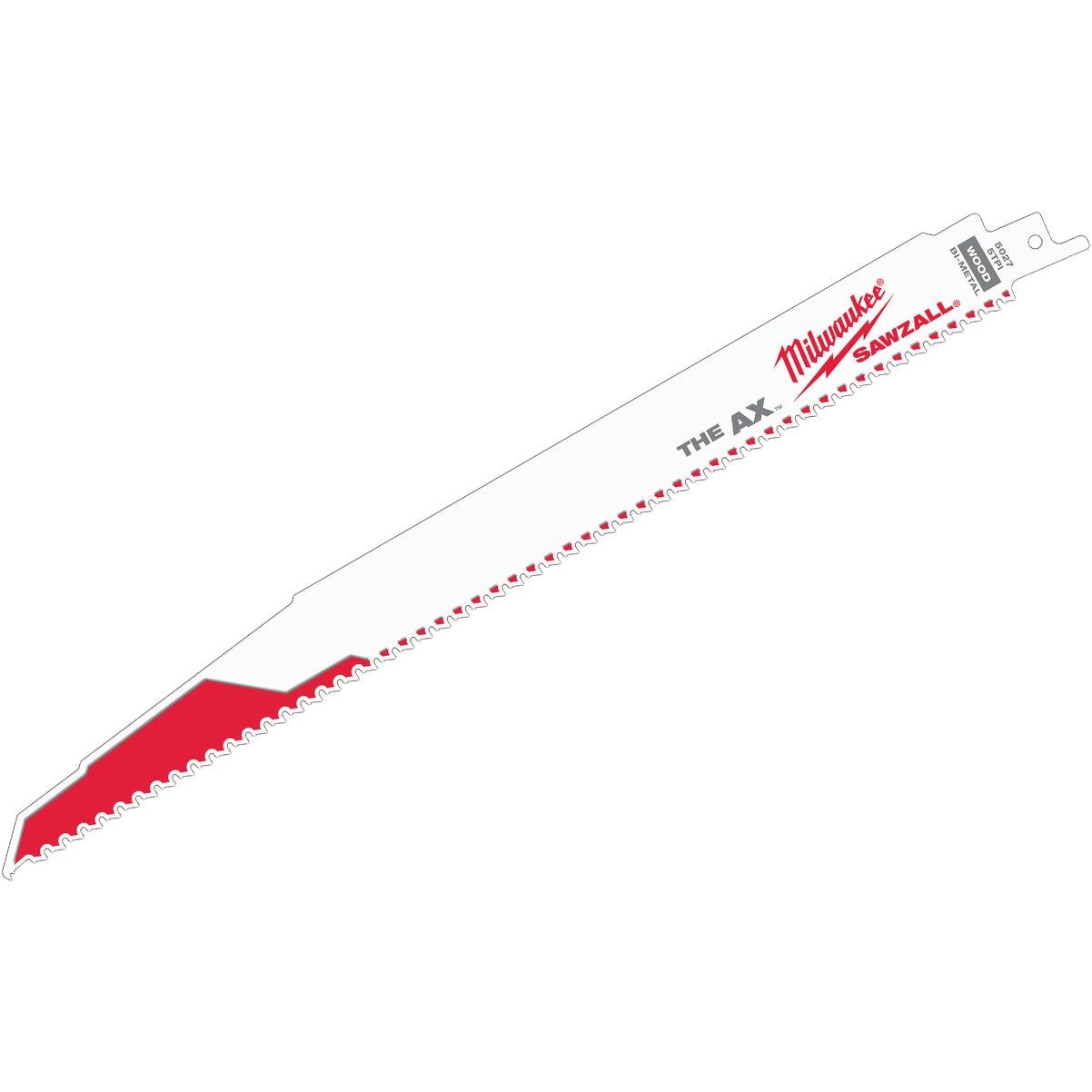 Milwaukee SAWZALL The AX 12 In. 5 TPI Wood w/Nails Demolition Reciprocating Saw Blade (5-Pack)