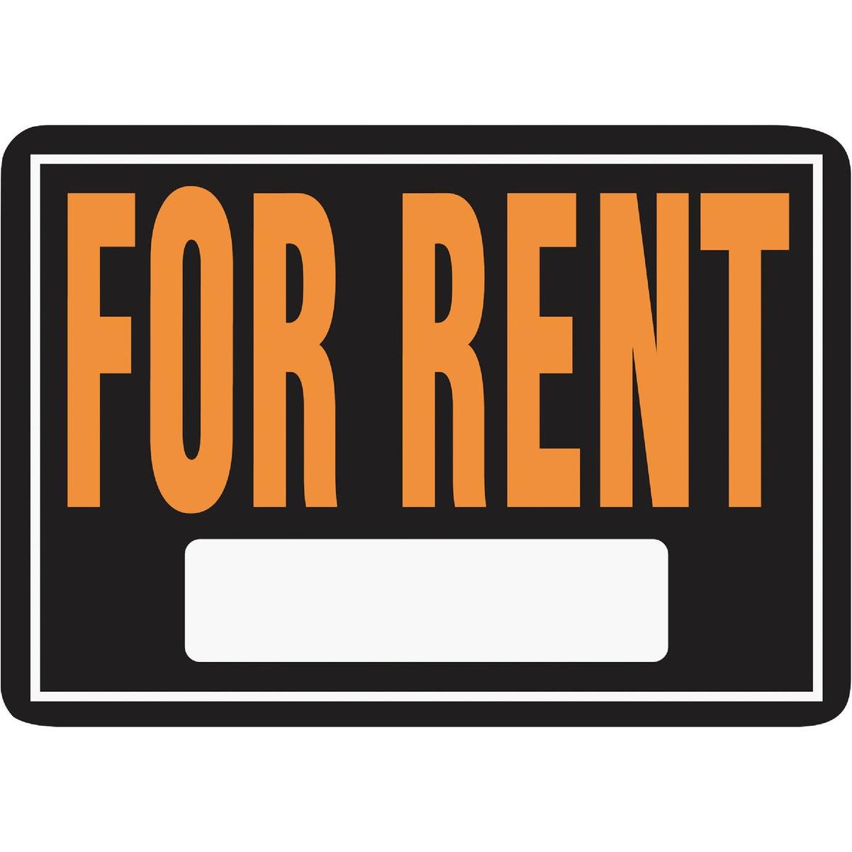 Hy-Ko 10x14 Day-Glo Aluminum Sign, For Rent