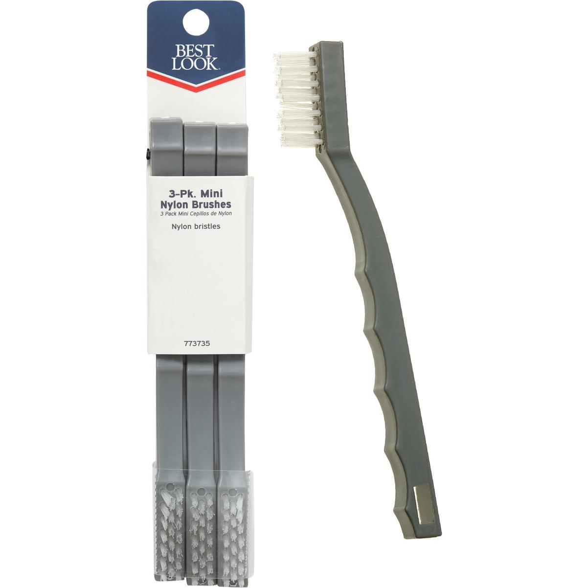 Best Look Nylon Bristle Soft Grip Mini Brushes (3-Pack)