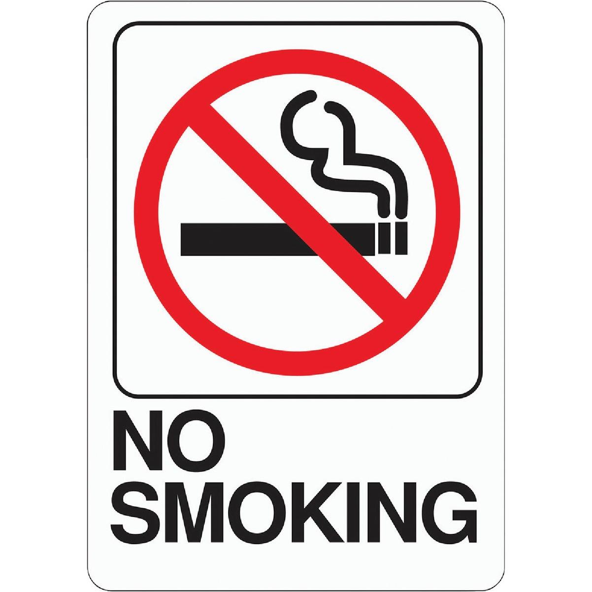 Hy-Ko Deco Series Heavy-Duty Plastic Sign, No Smoking