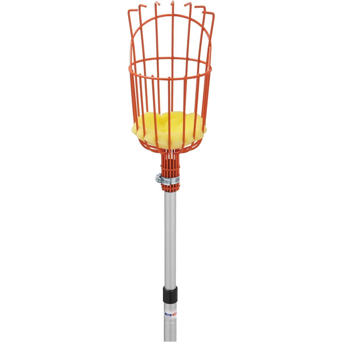 Best Garden Basket with Long Handle Enameled Steel Aluminum Fruit Picker