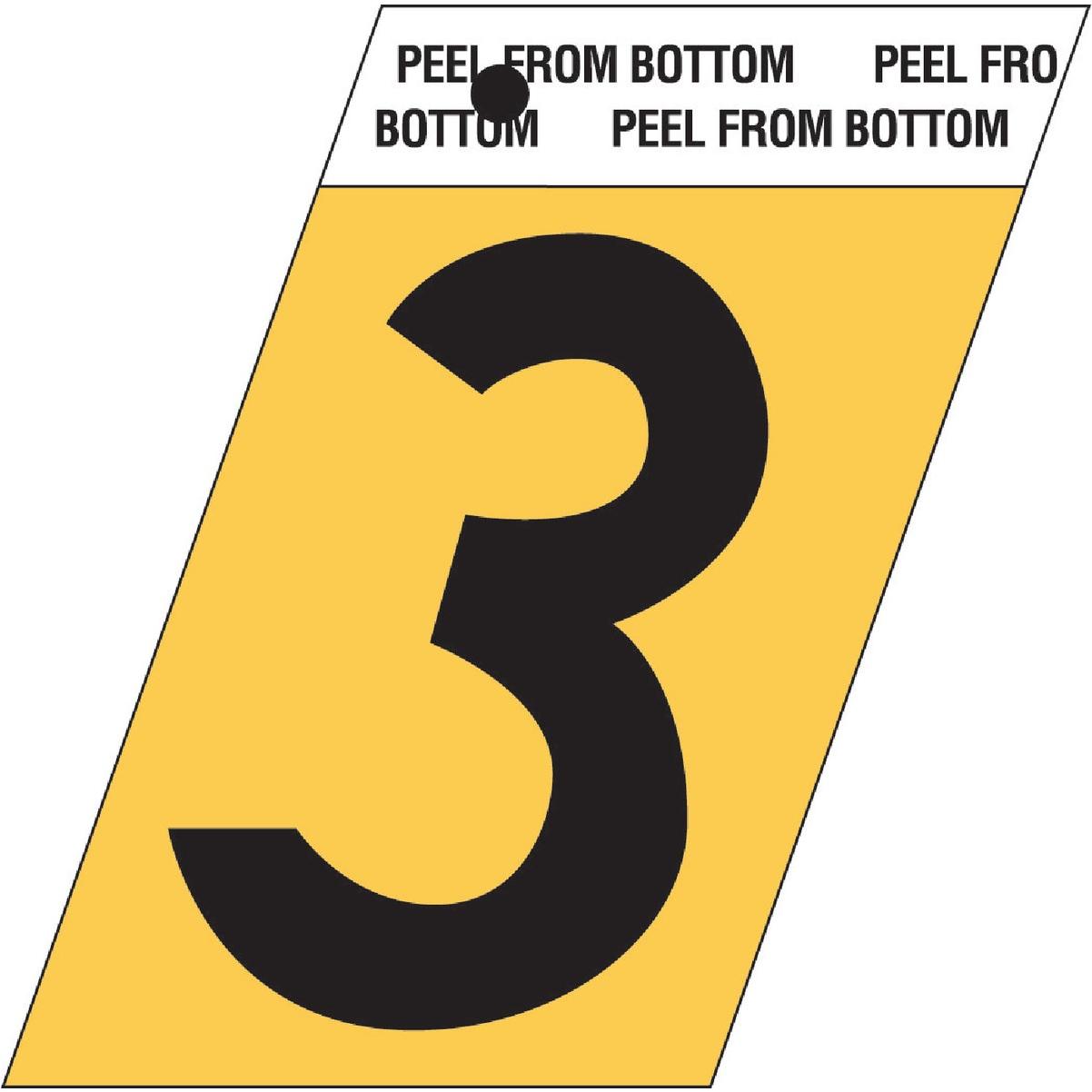Hy-Ko Aluminum 1-1/2 In. Non-Reflective Adhesive Number Three