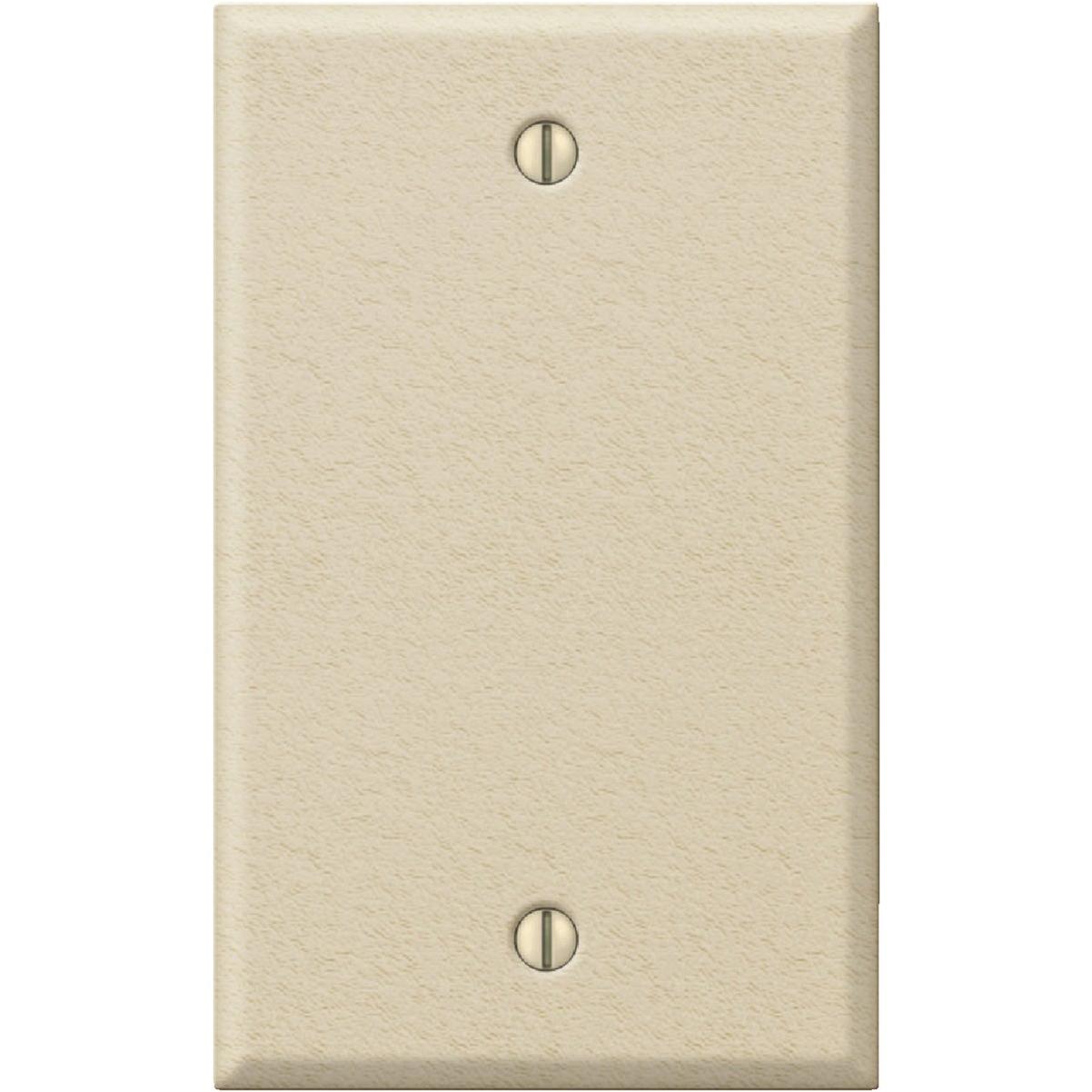 Amerelle 1-Gang Standard Stamped Steel Blank Wall Plate, Ivory Wrinkle