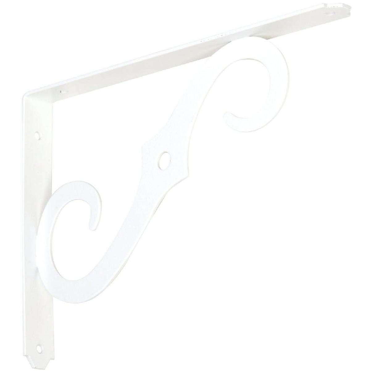 National Hardware 10 In. D. x 7 In. H. Antique White Steel Ornamental Shelf Bracket/Plant Hanger