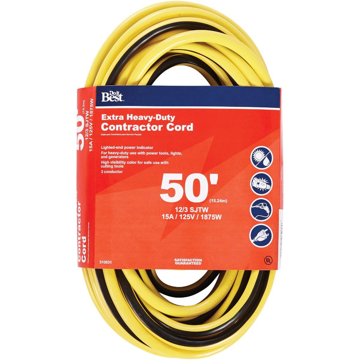 Master Electrician 50 Ft. 12/3 Extra Heavy-Duty Contractor Extension Cord