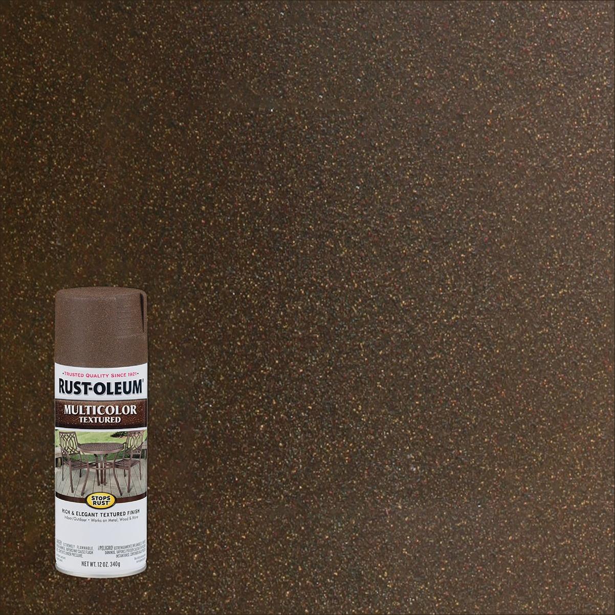 Rust-Oleum Stops Rust 12 Oz. MultiColor Textured Spray Paint, Autumn Brown