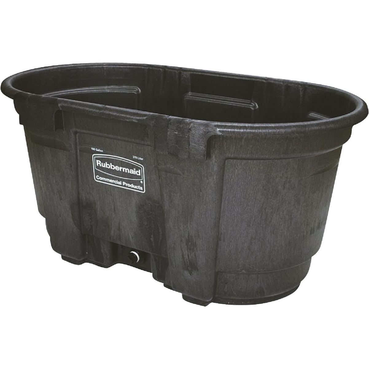 Rubbermaid 100 Gal. Plastic Stock Tank with 1-1/2 In. Drain Plug