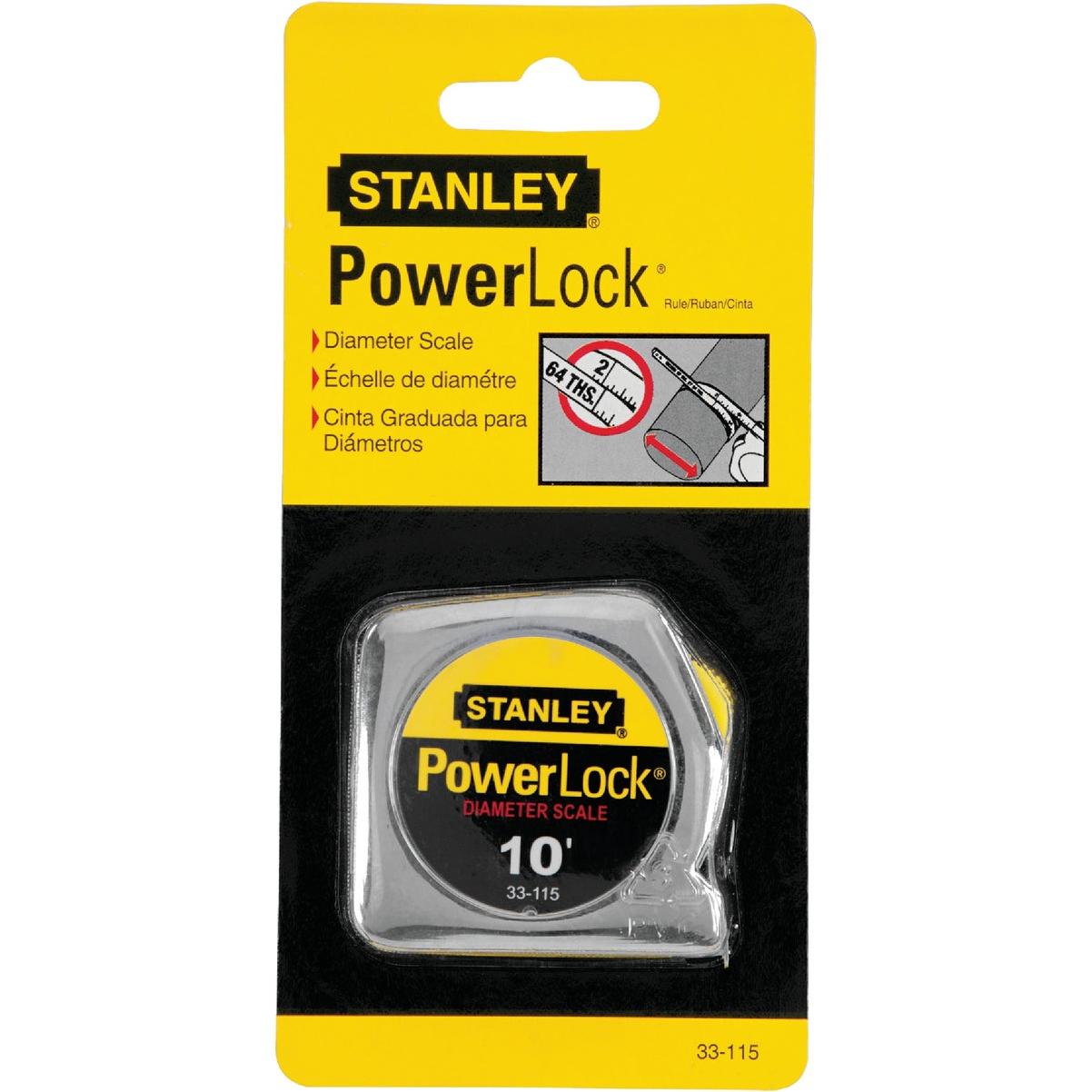Stanley PowerLock 10 Ft. Pocket Tape Measure with Diameter Scale