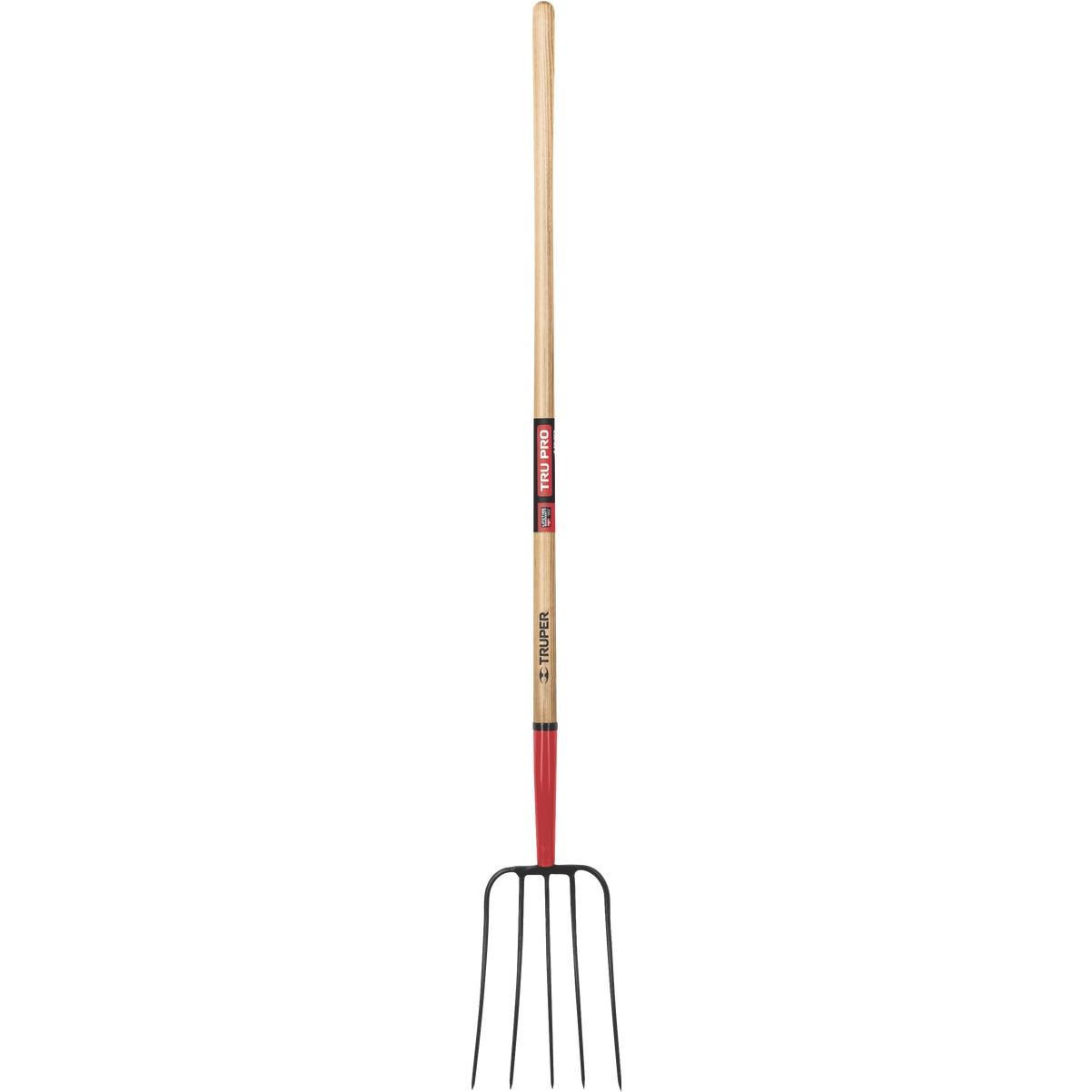 Truper 5-Tine Wood Long Handle Pitch Fork