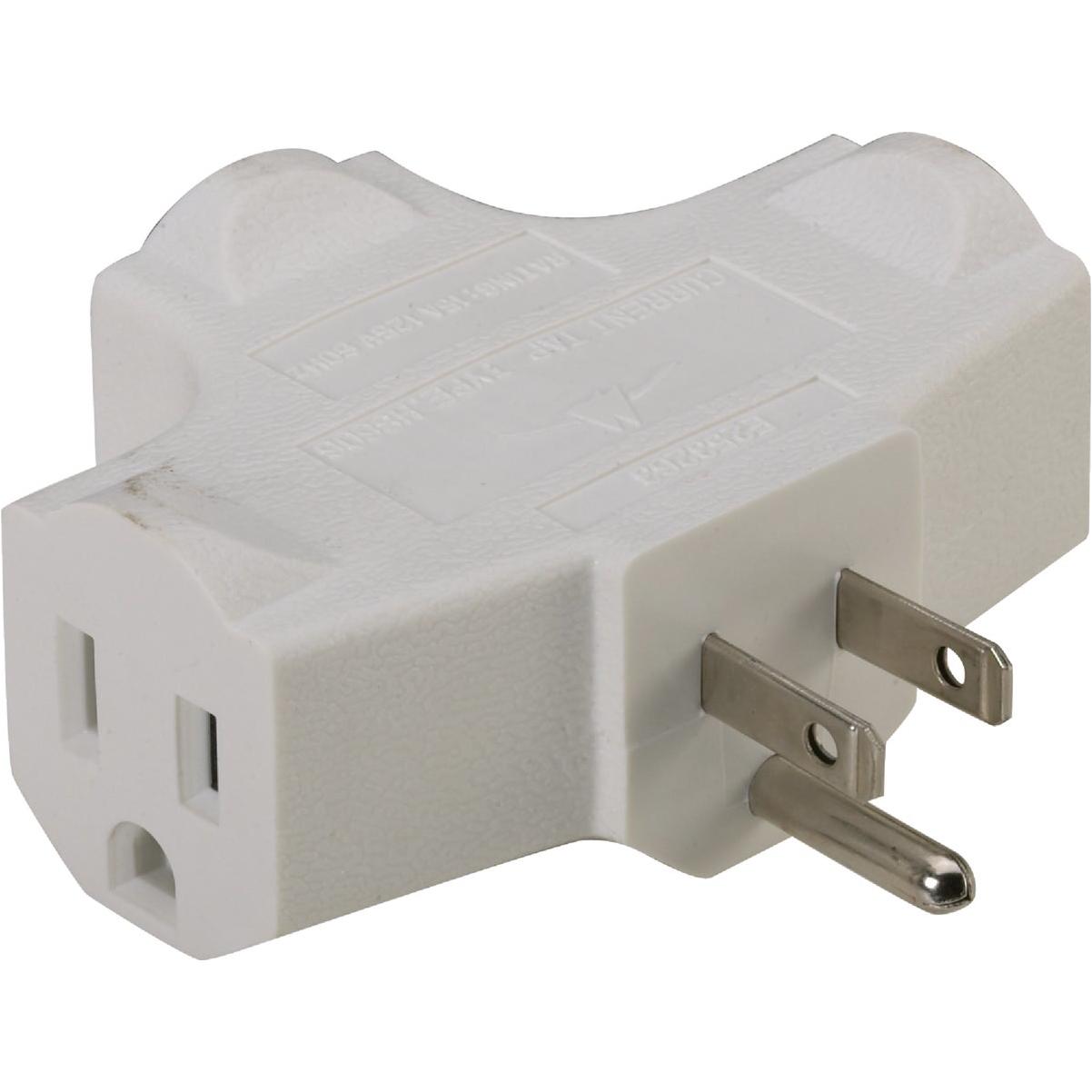 Master Electrician White 15A 3-Outlet Tap