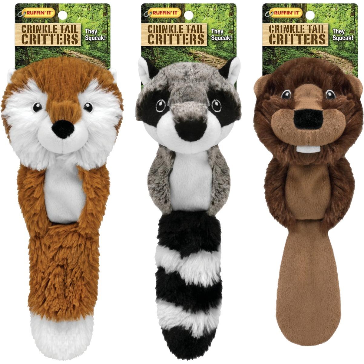 Westminster Pet Ruffin' it Crinkle Tail Critters 15 In. Squeaky Fox Dog Toy