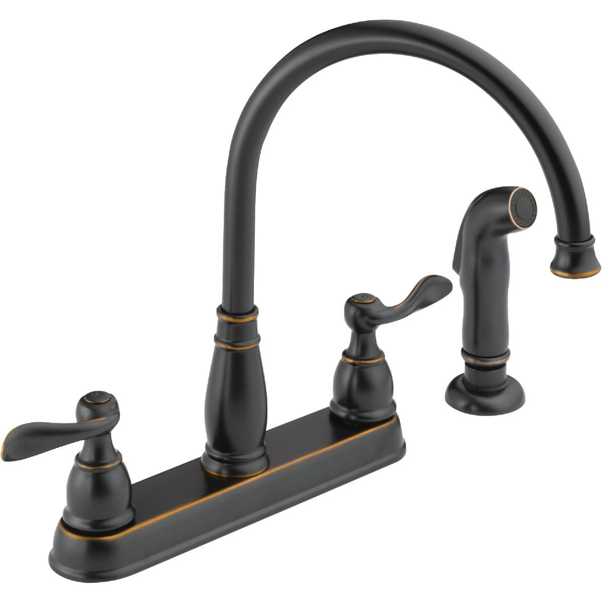 Delta Windemere 2-Handle Lever Kitchen Faucet with Side Spray, Oil-Rubbed Bronze