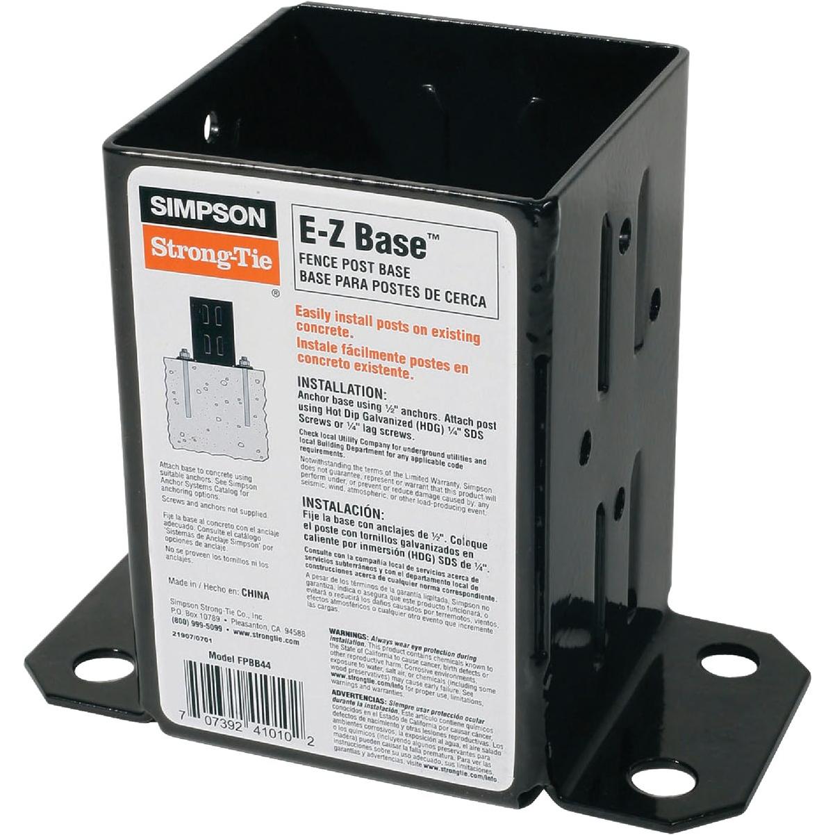 Simpson Strong-Tie 4 In. x 4 In. 12 ga Black Powder-Coat E-Z Base