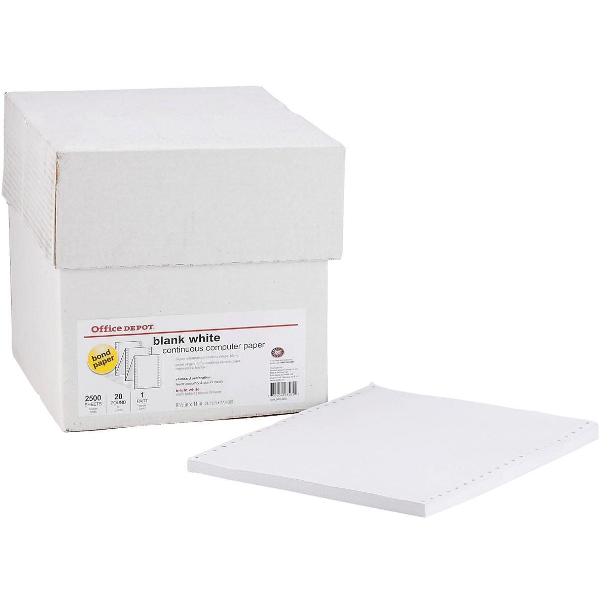 Staples 8-1/2 In. x 11 In. 20 Lb. White Blank Computer Printer Paper, 2500 Sheets