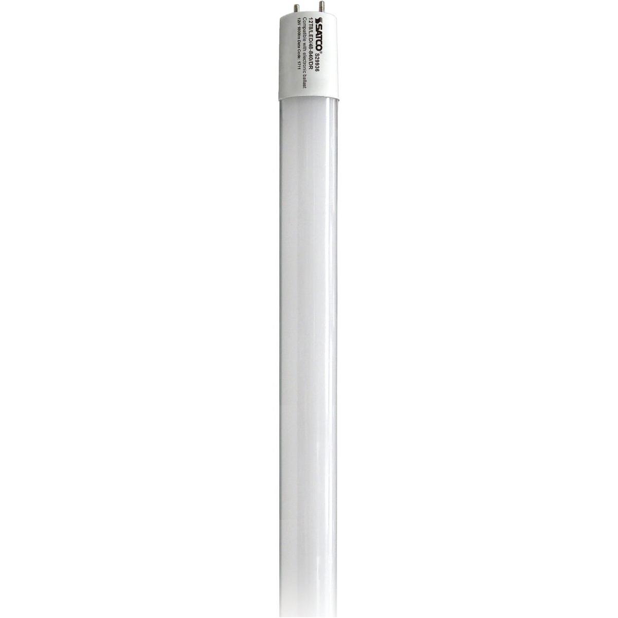 Satco 32W Equivalent 48 In. Cool White T8 Medium Bi-Pin LED Tube Light Bulb