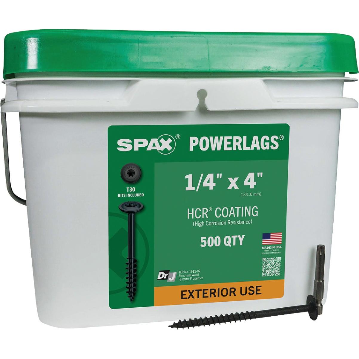 SPAX Powerlag 1/4 In. x 4 In. T30 Washer Head HCR (Exterior Rated) Lag Screw (500-Count)