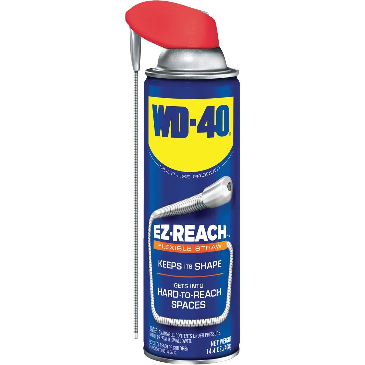 WD-40 14.4 Oz. Aerosol Multi-Purpose Lubricant with EZ Reach 8 In. Metal Straw