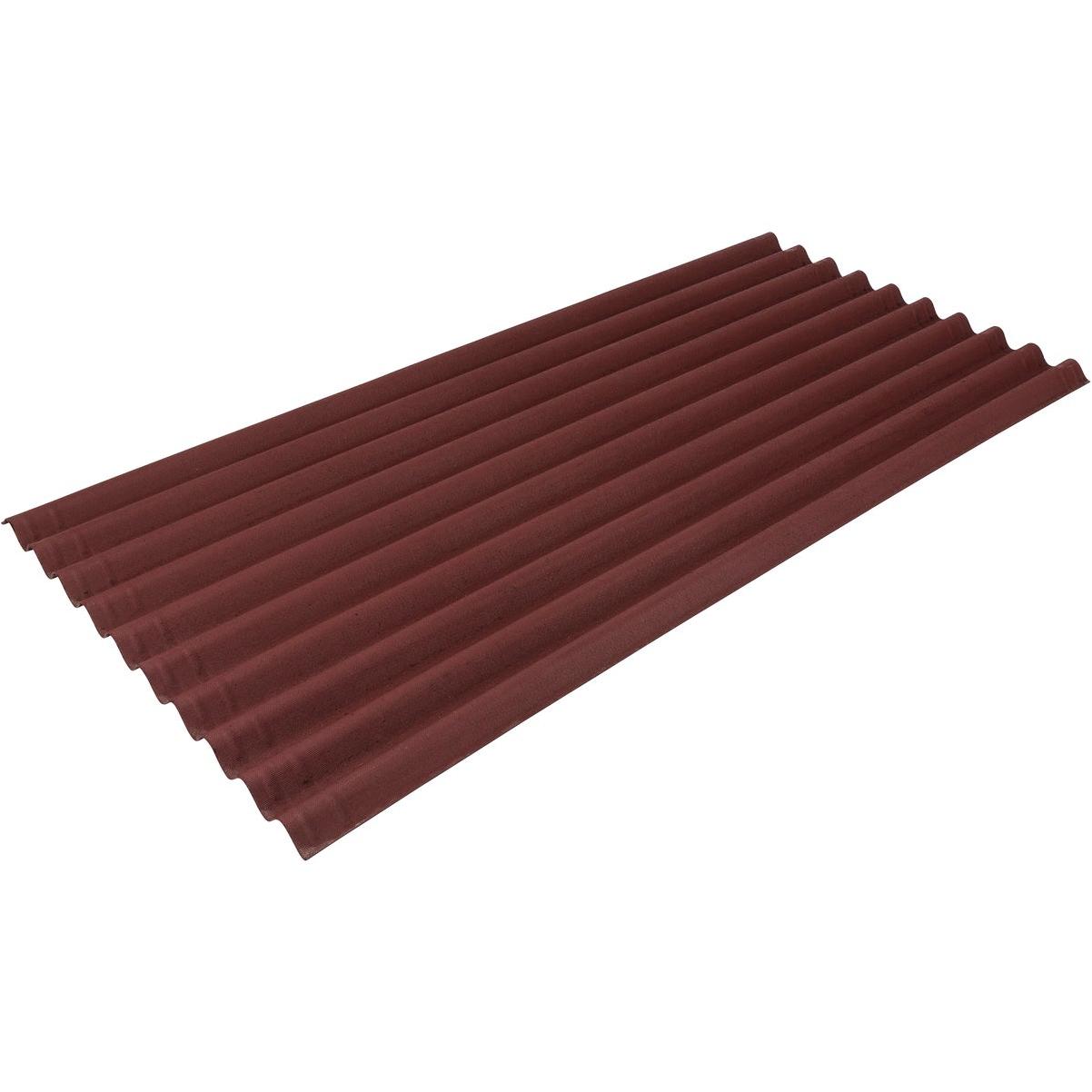 Ondura Premium 38 In. x 79 In. Red Roofing Panel