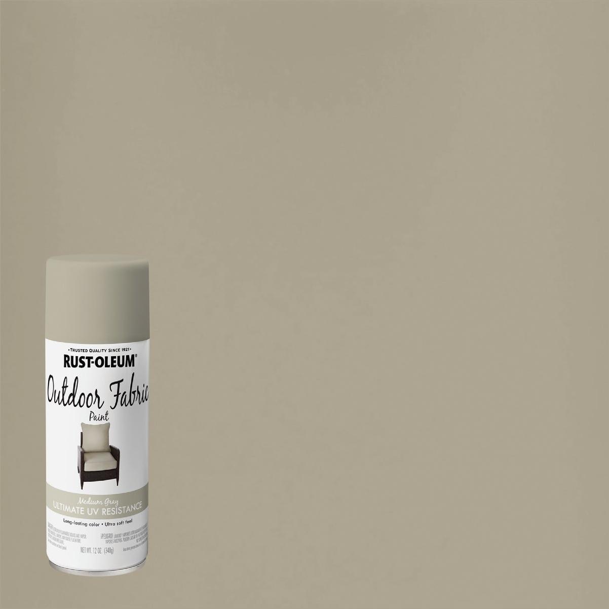 Rust Oleum 12 Oz Flat Matte Outdoor Fabric Spray Paint Medium Gray rust-oleum-12-oz-flat-matte-outdoor-fabric-spray-paint-medium-gray
