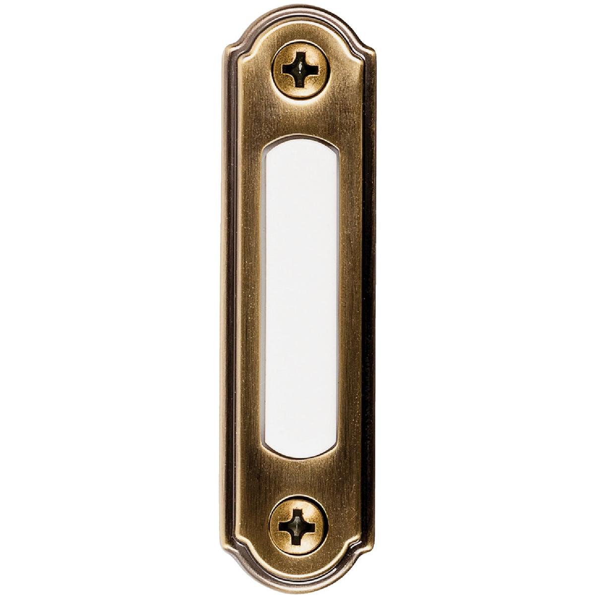 Heath Zenith Wired Antique Brass LED Lighted Doorbell Push-Button