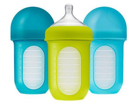 Baby Boy Boon NURSH Reusable Silicone Pouch Bottles - 8oz