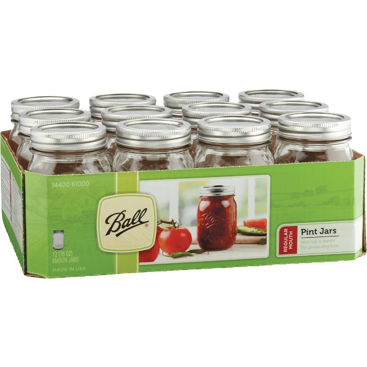 Ball 1 Pint Regular Mouth Mason Canning Jar - EACH
