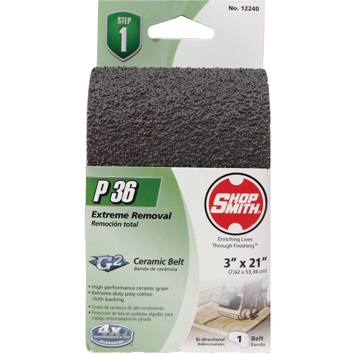 Gator Blade Platinum 3 In. x 21 In. 36 Grit Coarse Heavy Duty Sanding Belt