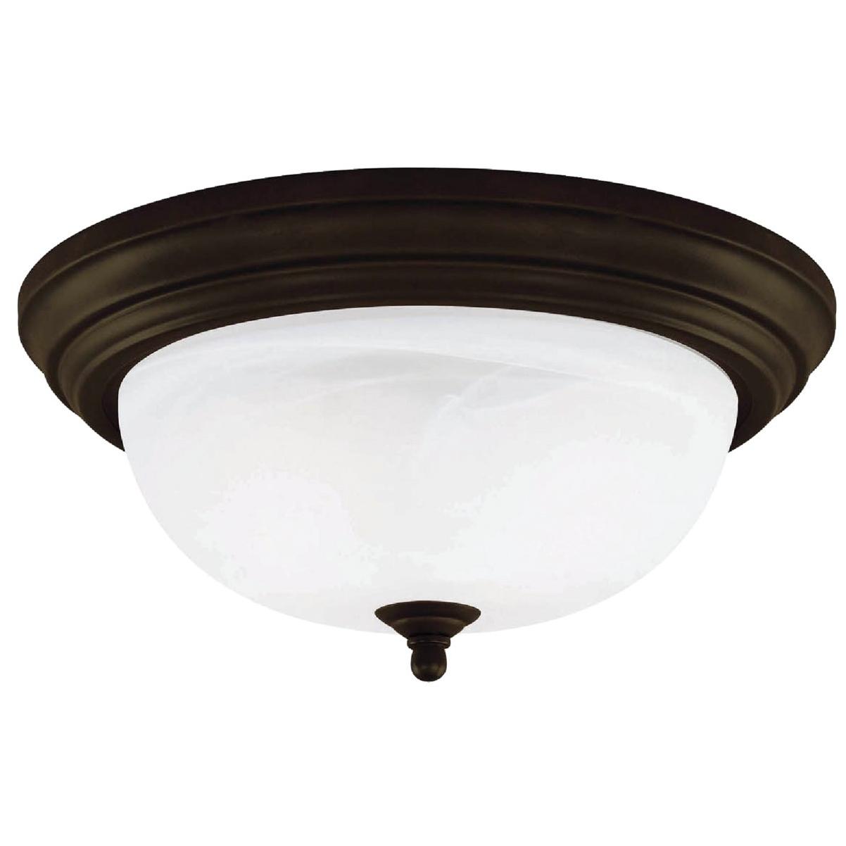 Canarm 11 In. Oil Rubbed Bronze Incandescent Flush Mount Ceiling Light Fixture