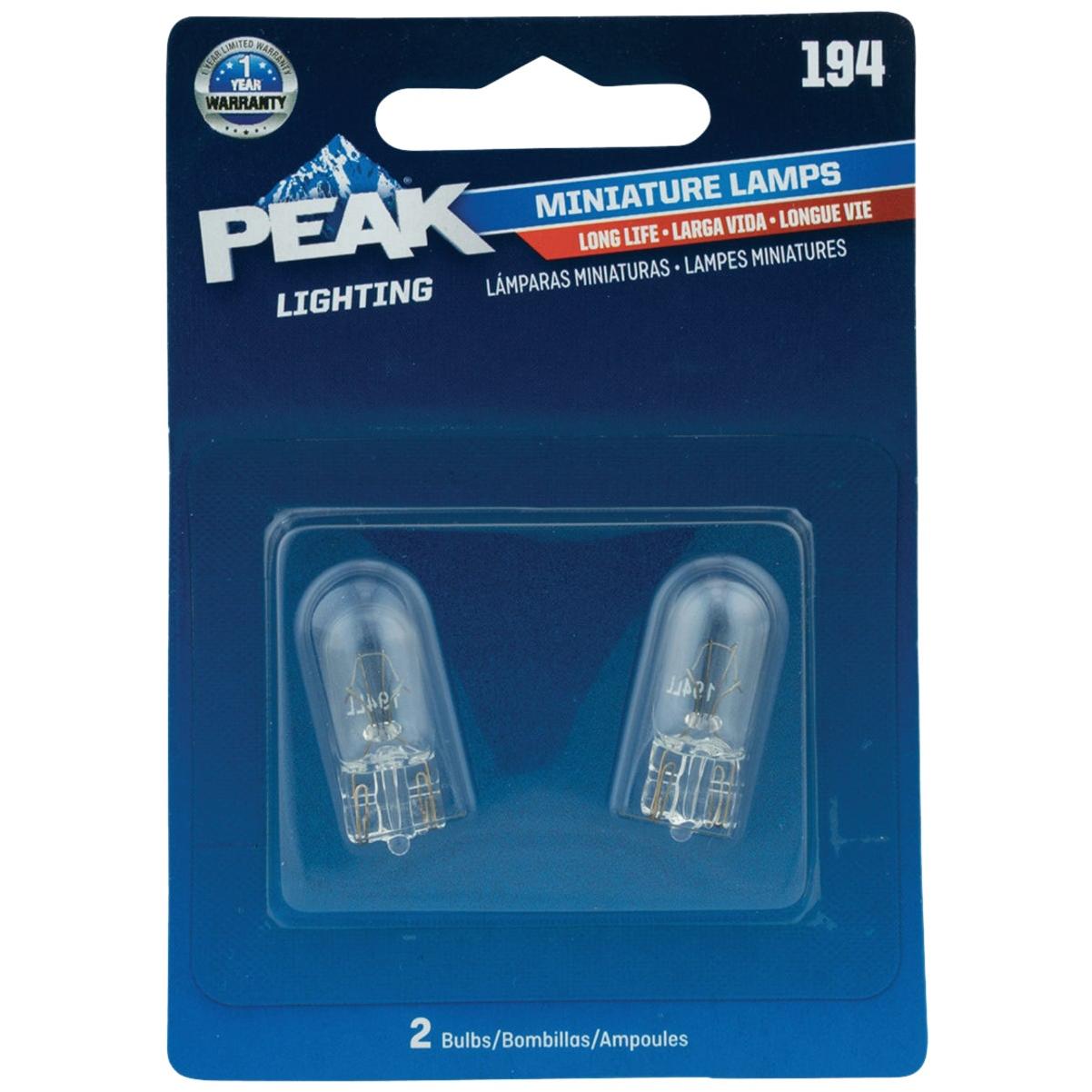 PEAK 194 14V Mini Incandescent Automotive Bulb (2-Pack)
