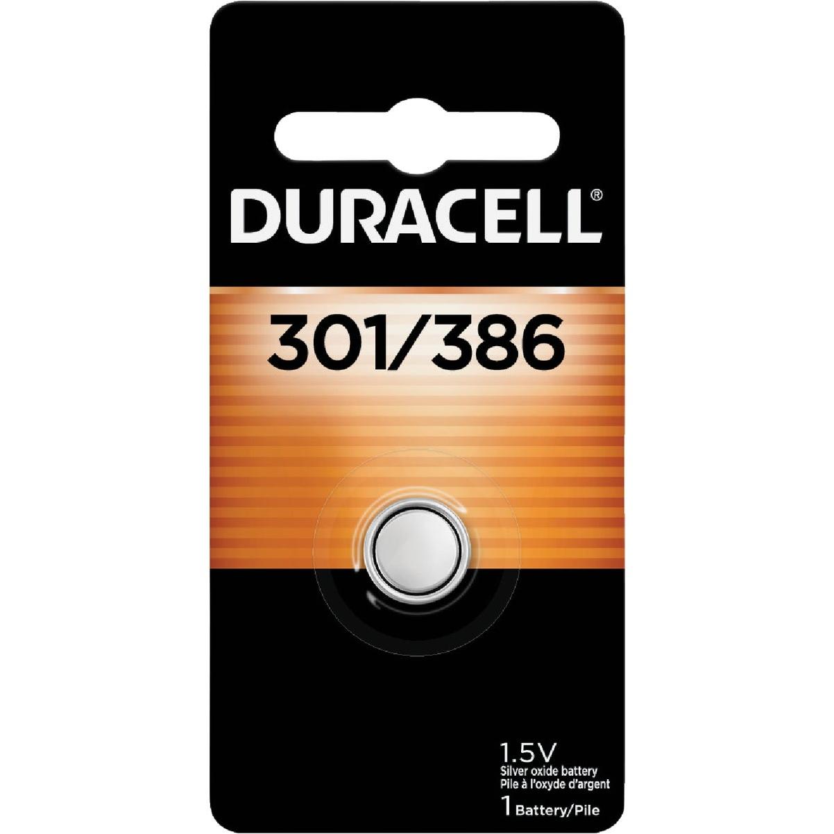 Duracell 301/386 Silver Oxide Button Cell Battery