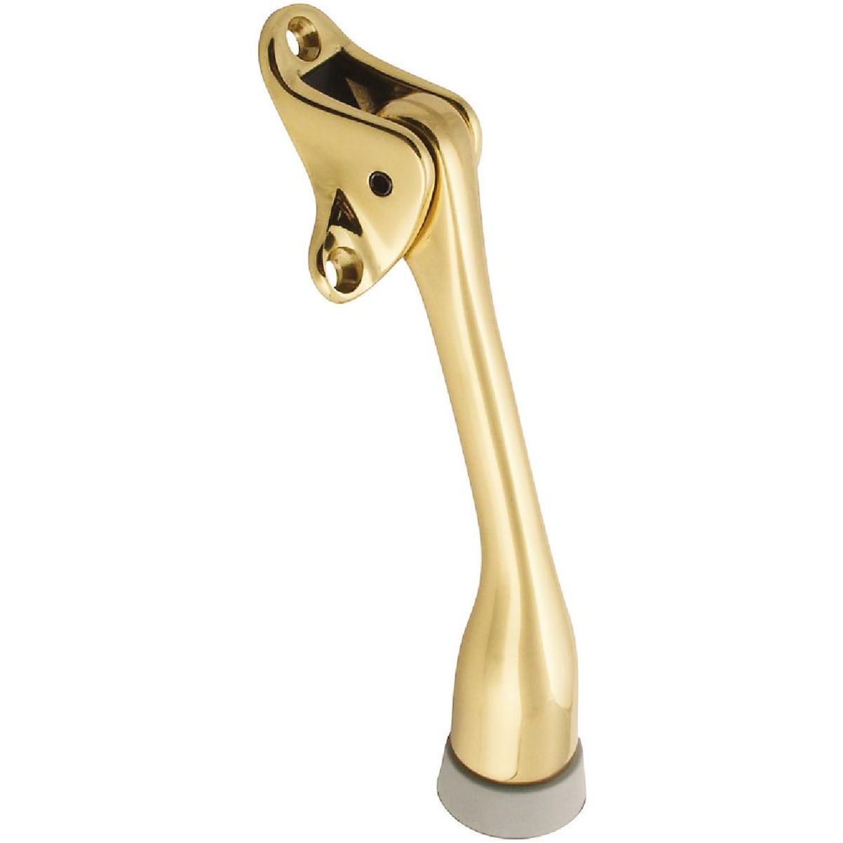 National 5 In. Polished Brass Kickdown Door Holder