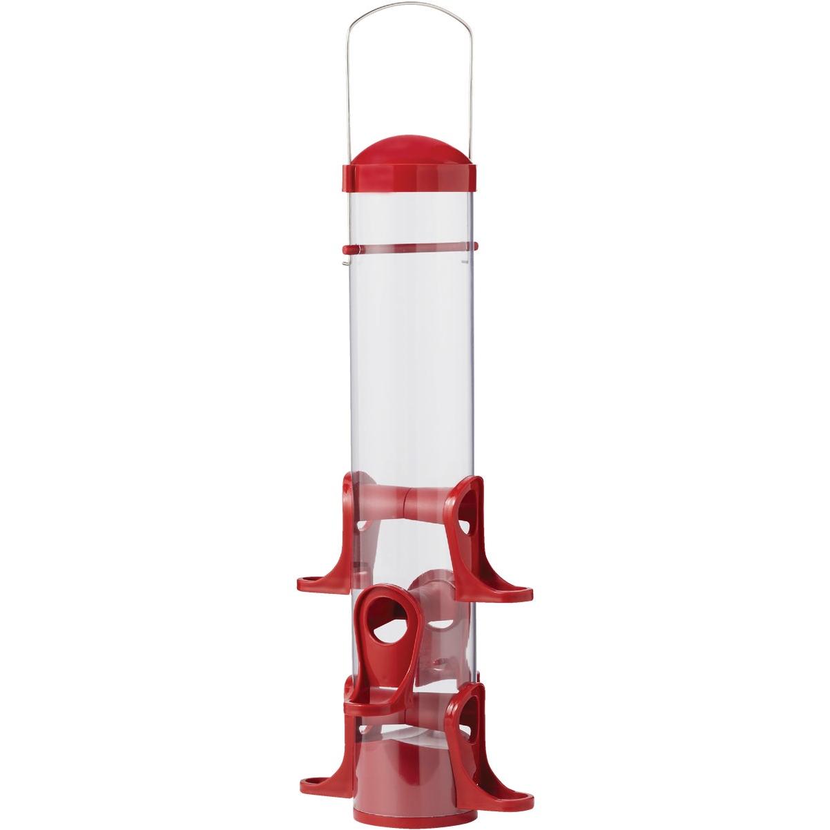 Perky-Pet Red 2-In-1 Tube Bird Feeder