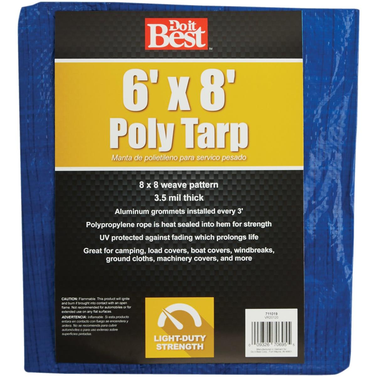 Do it Best Blue Woven 6 Ft. x 8 Ft. General Purpose Tarp