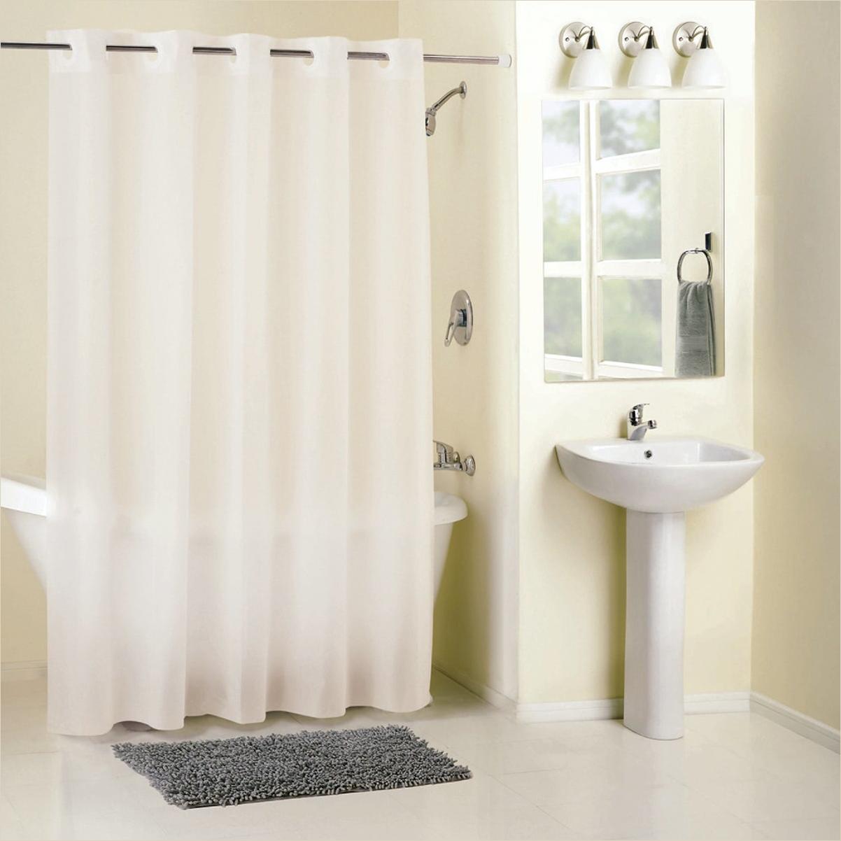 Surefit 71 In. x 74 In. Frost Hookless Shower Curtain with Liner