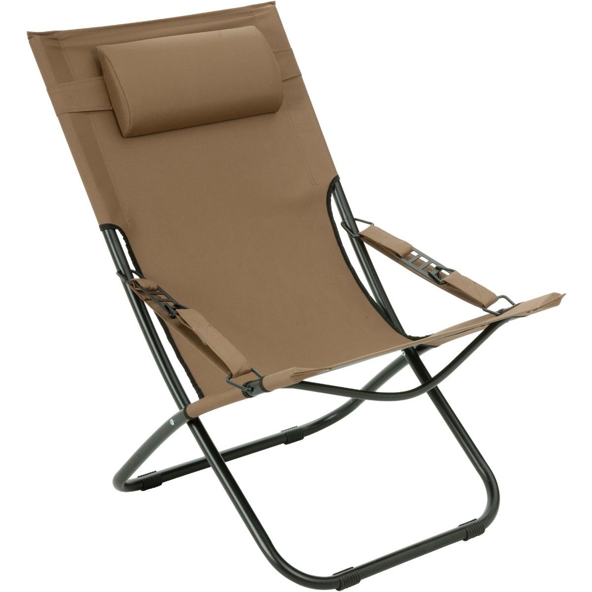 Arrowhead Outdoor Folding Hammock Chair - Portable Swinging Camping Chair With Canopy & Cup Holder