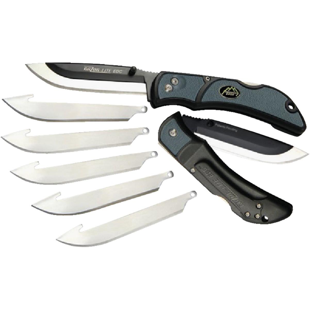 Outdoor Edge Razor-Lite Replaceable Blade 3-1/2 In. Folding Knife, Gray