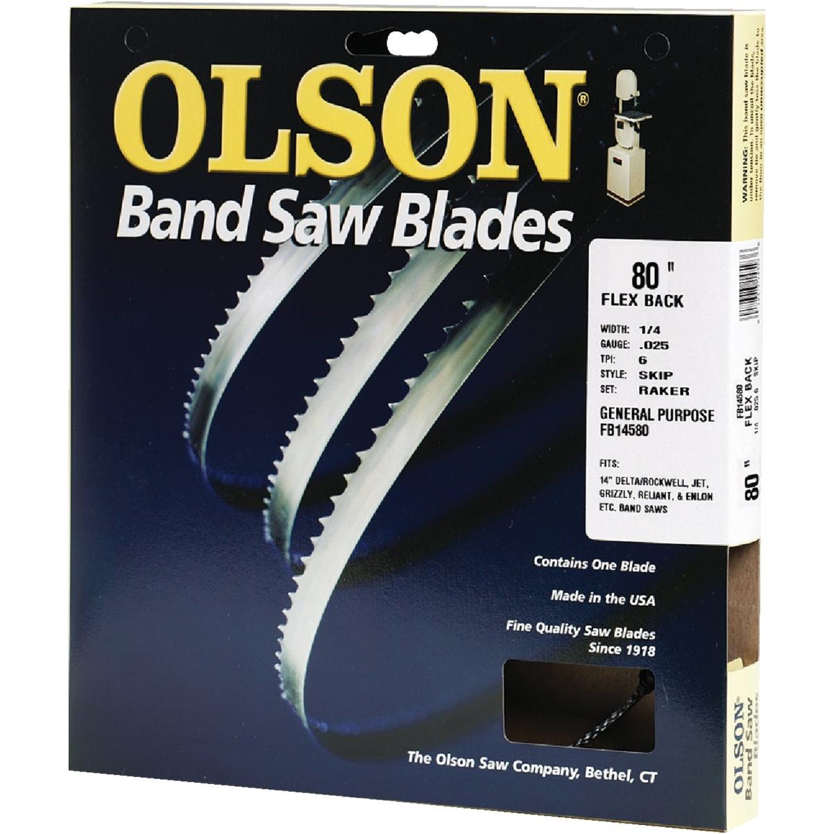 Olson 80 In. x 1/4 In. 6 TPI Skip Flex Back Band Saw Blade