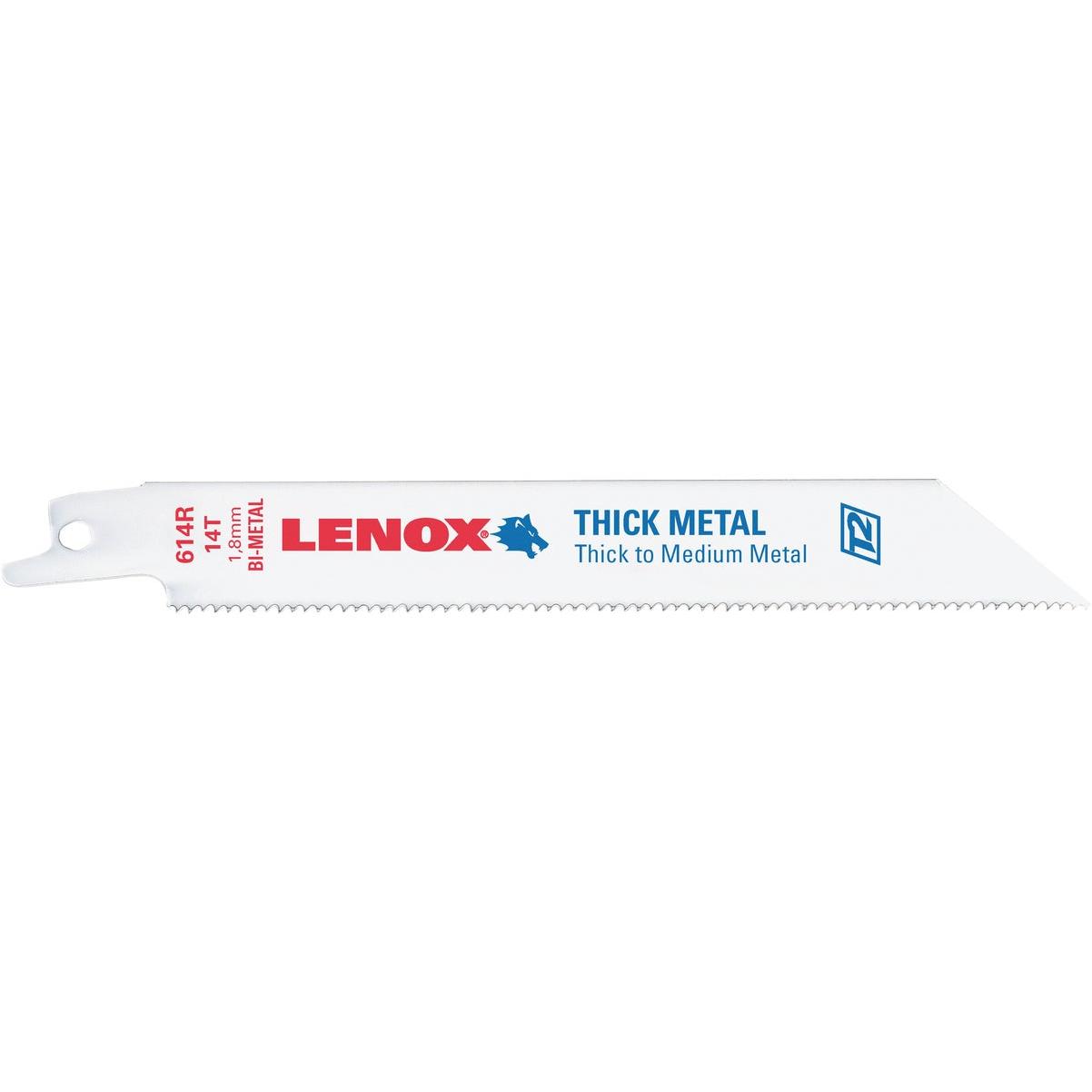 Lenox METALWOLF WAVE EDGE 6 In. 14 TPI Thick Metal Reciprocating Saw Blade (5-Pack)