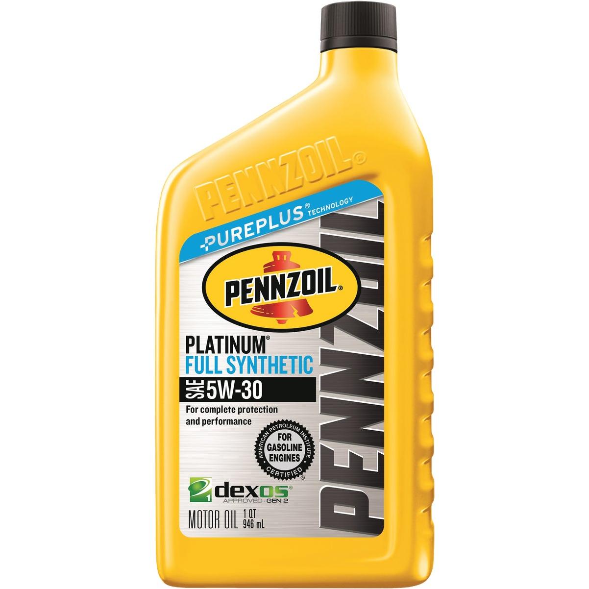 Pennzoil Platinum Full Synthetic 5W-30 Motor Oil, 1 Qt.