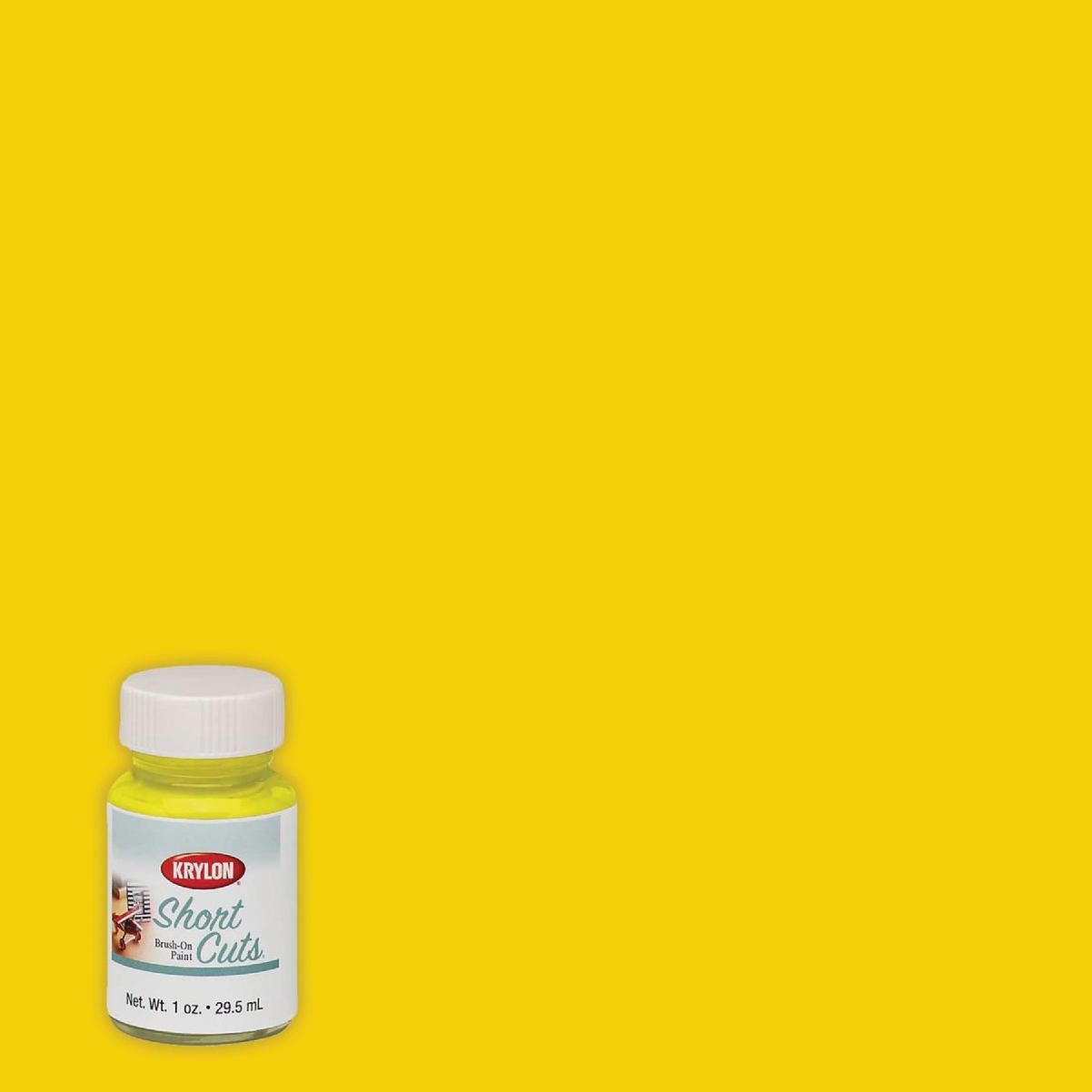 Krylon Short Cuts Sun Yellow High Gloss 1 Fl. Oz. Hobby Paint