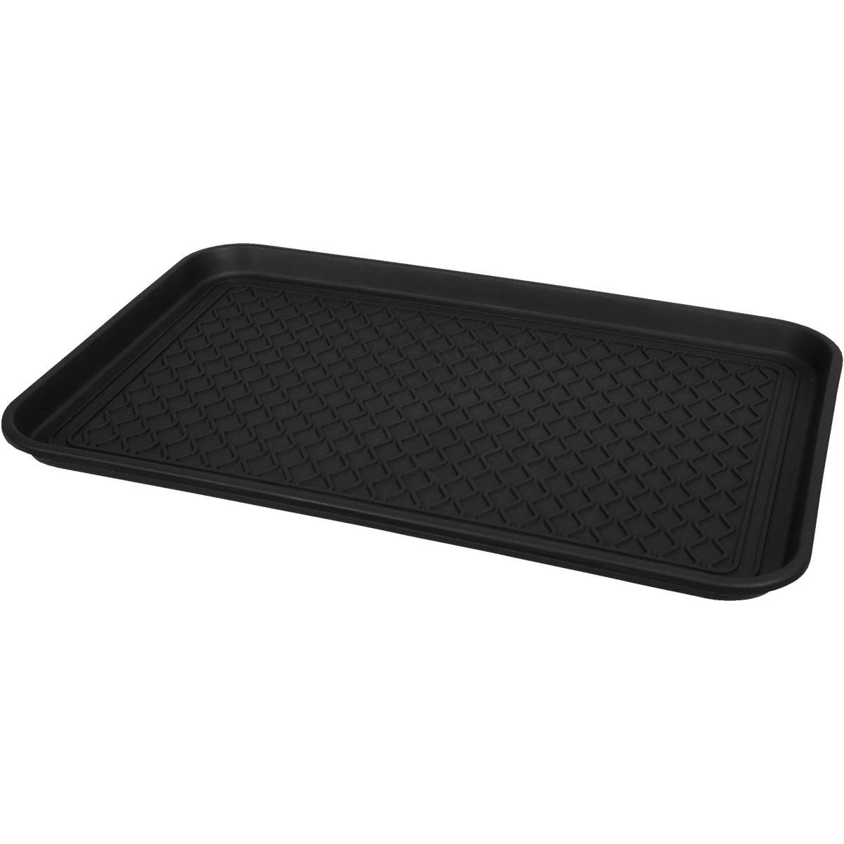 15.75 In. x 23.5 In. Black Recycled Plastic Rectangular Boot Tray