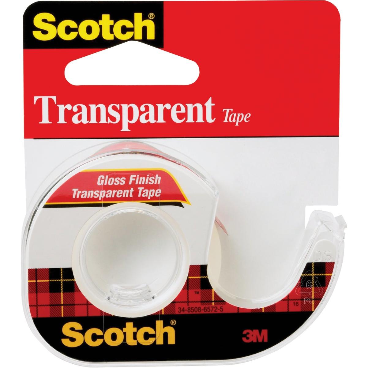 Scotch Transparent Tape, 1/2 In. x 450 In.