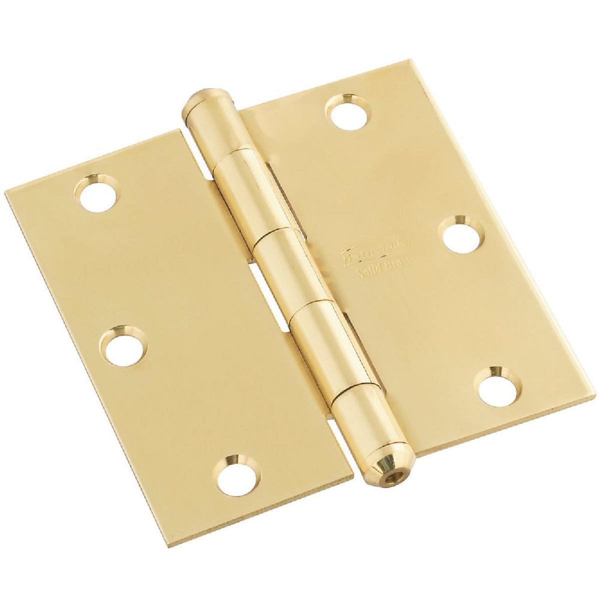 National 3-1/2 In. Square Solid Brass Door Hinge