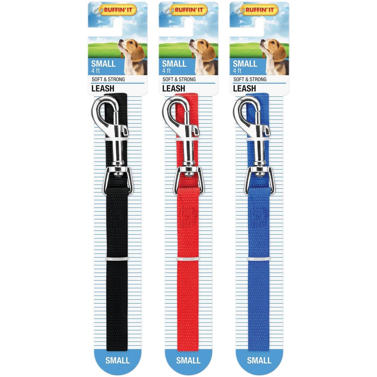 Lupine 3/4 In. x 4 Ft. Traditional Solid Red Dog Leash